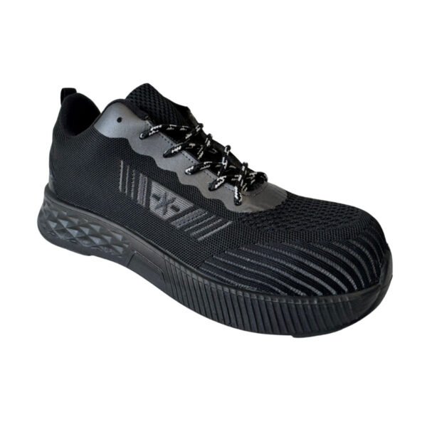Tenis de Seguridad Tr3x con Casquillo Plástico y Protección Dieléctrica – Negro