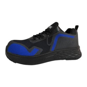 Zapato Tenis de Seguridad Tr3x Negro con Azul – Casco de Poliamida y Suela Inyectada